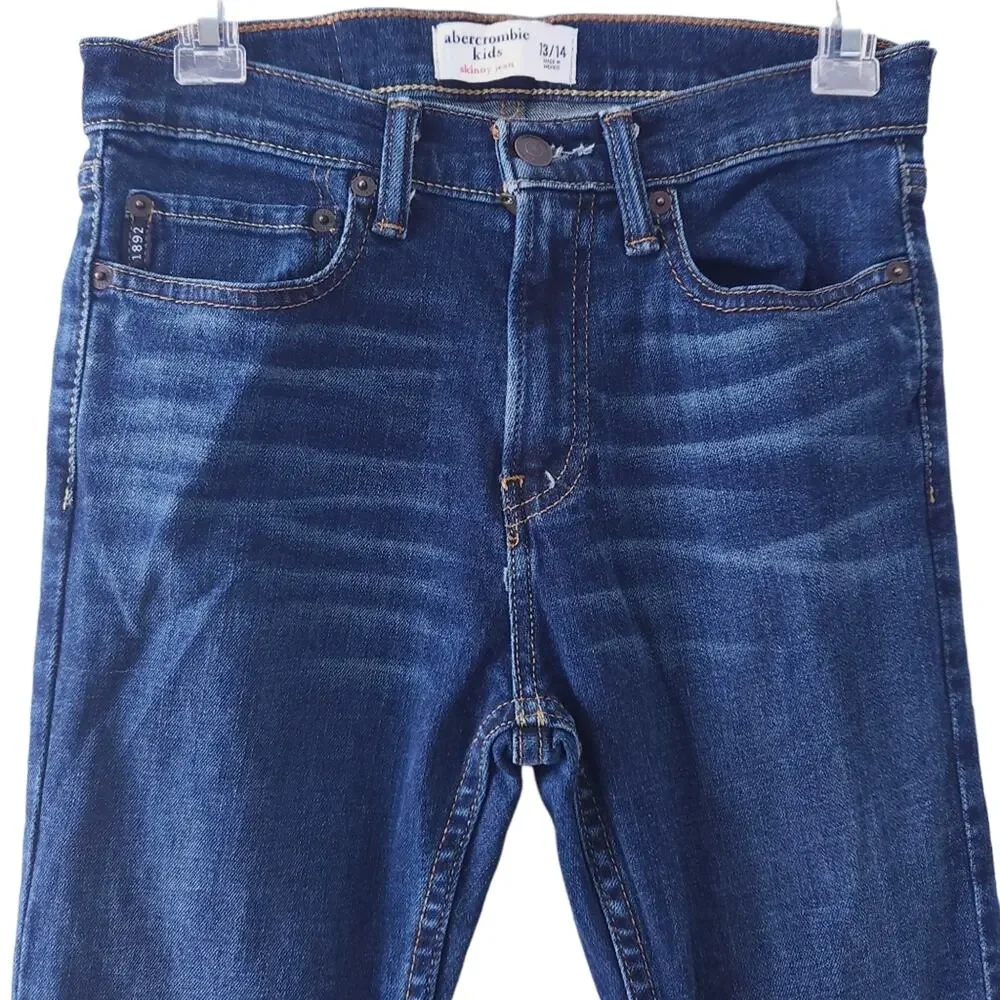 Abercrombie Kids Skinny Jeans Size 13/14 Denim Pants Dark Wash Jeans